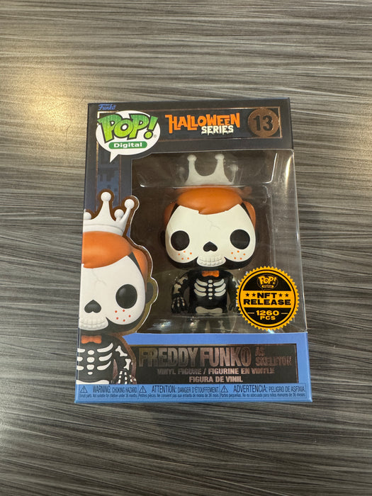 Funko POP! Digital: Halloween Series - Freddy Funko As Skeleton (NFT Release)(1260 PCS)(Damaged Box) #13
