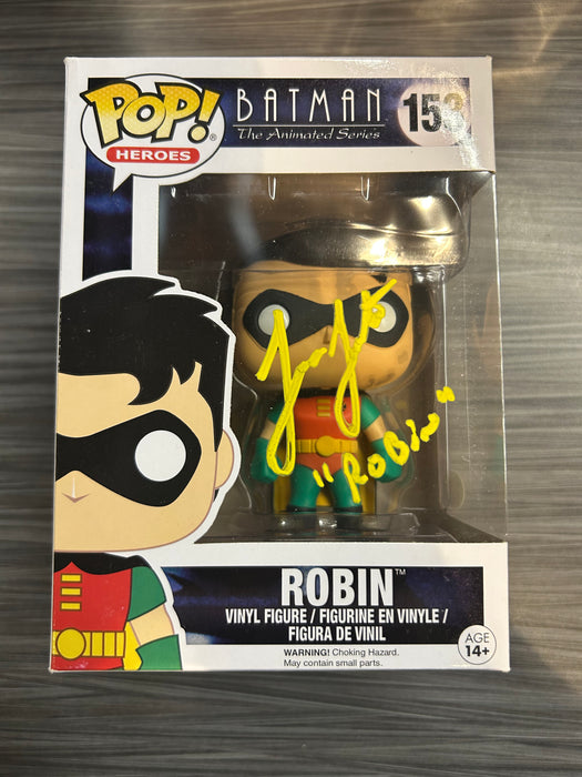 Funko POP! Heroes: Batman The Animated Series - Robin (Signed/Loren Lester/JSA)(Damaged Box) #153