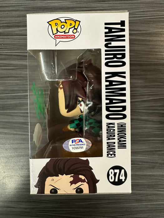 Funko POP! Animation: Demon Slayer - Tanjiro Kamado [Hinokami Kagura Dance](Special Edition)(Signed/Zach Aguilar/PSA) #874