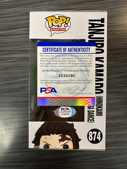 Funko POP! Animation: Demon Slayer - Tanjiro Kamado [Hinokami Kagura Dance](Special Edition)(Signed/Zach Aguilar/PSA) #874