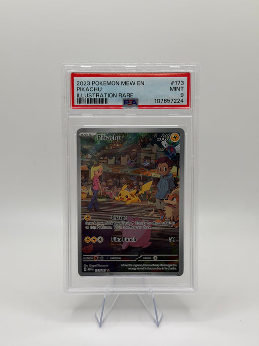 2023 POKEMON MEW EN Pikachu #173 Illustration Rare [MINT PSA 9]
