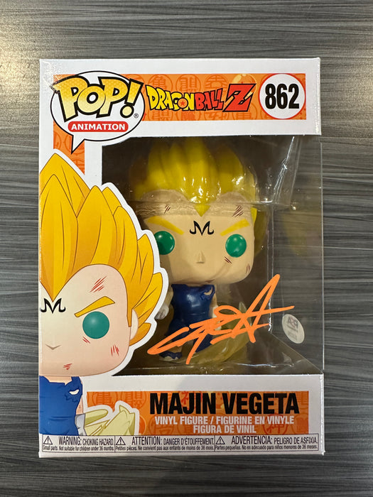 Funko POP! Animation: Dragonball Z - Majin Vegeta [Powering Up] (Signed/Christopher Sabat/PSA)#862