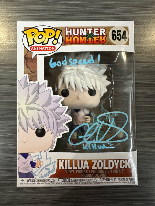 Funko POP! Animation: Hunter X Hunter- Killua Zoldyck (Signed/Cristina Vee/JSA)(Damaged Box) #654