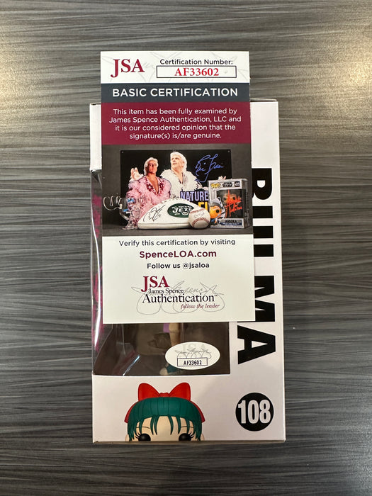 Funko POP! Animation: DragonBall - Bulma (Signed/Tiffany Volmer/JSA)(Damaged Box) #108