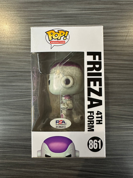 Funko POP! Animation: Dragon Ball Z - Frieza [4th Form][Metallic] (POP & TEE! Exclusive/Tee Not Included)(Signed/Daman Mills/PSA) #861
