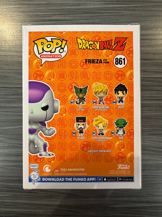 Funko POP! Animation: Dragon Ball Z - Frieza [4th Form][Metallic] (POP & TEE! Exclusive/Tee Not Included)(Signed/Daman Mills/PSA) #861
