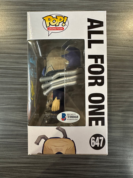 Funko POP! Animation: My Hero Academia - All For One (Fugitive Toys)(Signed/John Swasey/Beckett)(Damaged Box) #647