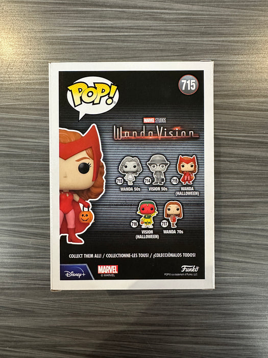 Funko POP! Marvel: Wandavision - Wanda [Halloween] (Signed/Elizabeth Olsen/Beckett) #715