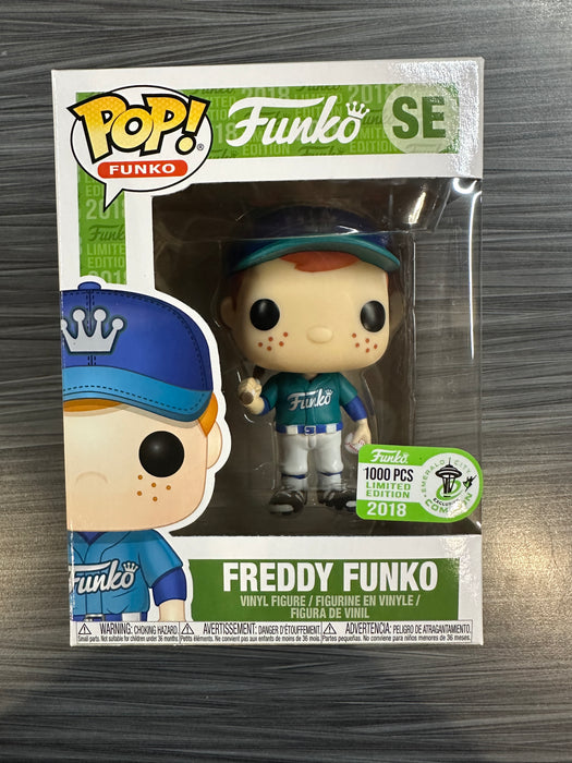 Funko POP! Funko: Freddy Funko [Baseball Teal](2018 ECCC 1000 PCS)(Damaged Box) #SE