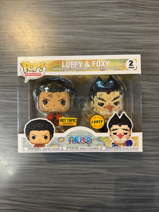 Funko POP! Animation: One Piece - Luffy & Foxy (Hot Topic)(CHASE)(Damaged Box) [2 Pack]