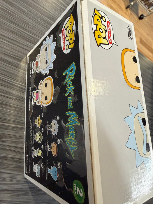 Funko POP! Animation: Rick And Morty - Buff Rick and Buff Summer 2 Pack (2017 Summer Convention)(Damaged Box)