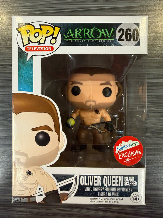Funko POP! Television: Arrow - Oliver Queen [Island Scarred](Fugitive Toys)(Damaged Box)[A] #260