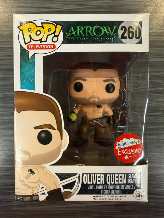 Funko POP! Television: Arrow - Oliver Queen [Island Scarred](Fugitive Toys)(Damaged Box)[B] #260