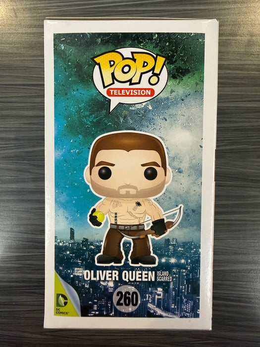 Funko POP! Television: Arrow - Oliver Queen [Island Scarred](Fugitive Toys)(Damaged Box)[B] #260
