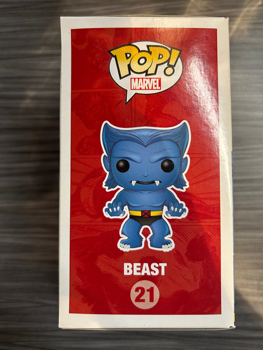 Funko POP! Marvel: Beast [Flocked] (Gemini)(240 PCS)(Damaged Box) #21