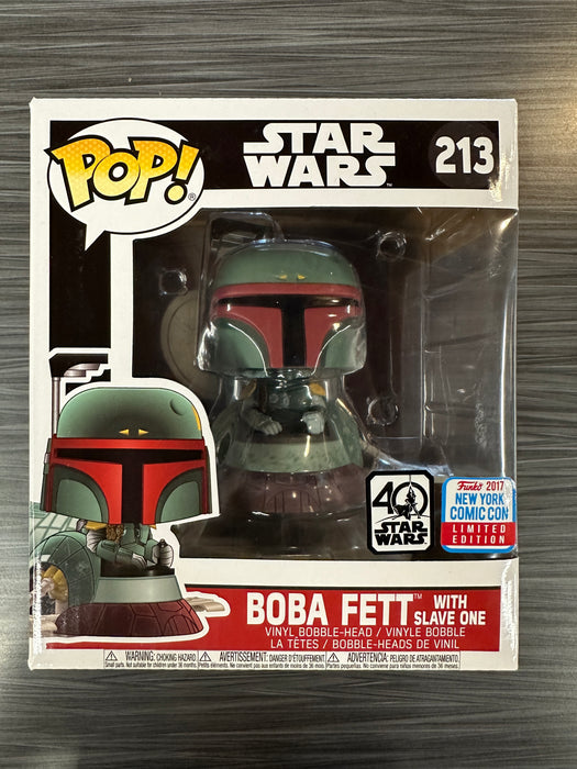 Funko POP! Star Wars: Boba Fett With Slave One (2017 NYCC)(Damaged Box) #213