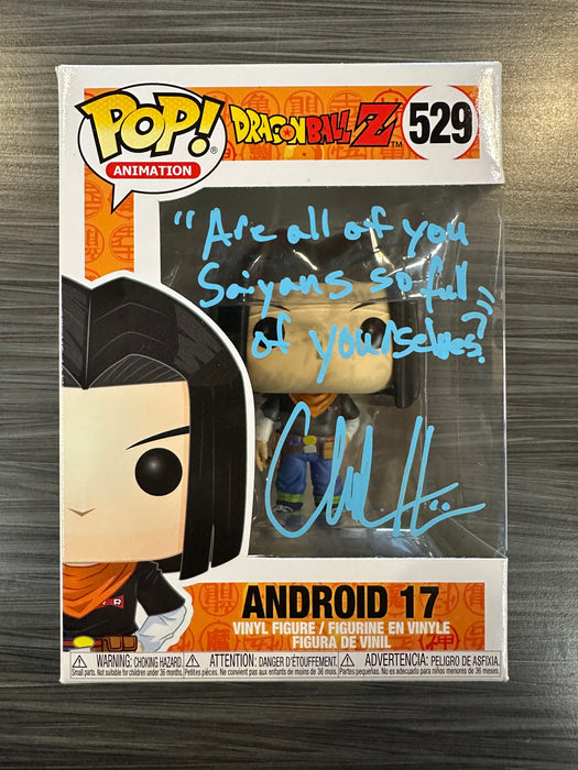 Funko POP! Animation: Dragonball Z - Android 17 (Signed/Chuck Huber/Beckett)(Damaged Box) #529
