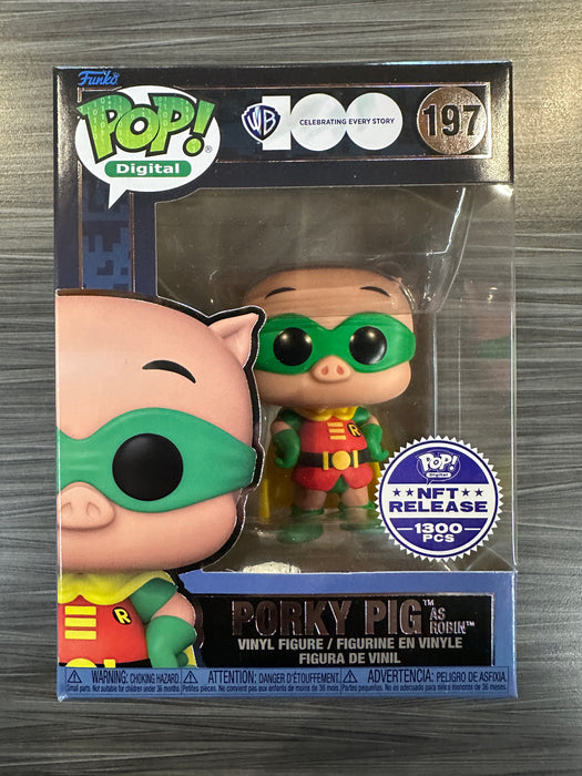Funko POP! Digital: WB 100th Anniversary - Porky Pig as Robin (NFT Release 1300 PCS)(Damaged Box) #197
