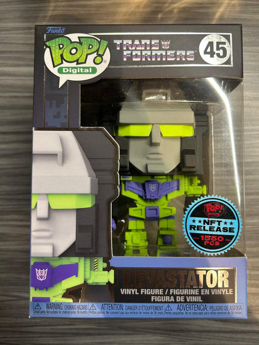 Funko POP! Digital: Transformers - Devastator (NFT Release)(1550 PCS)(Damaged Box)  #45