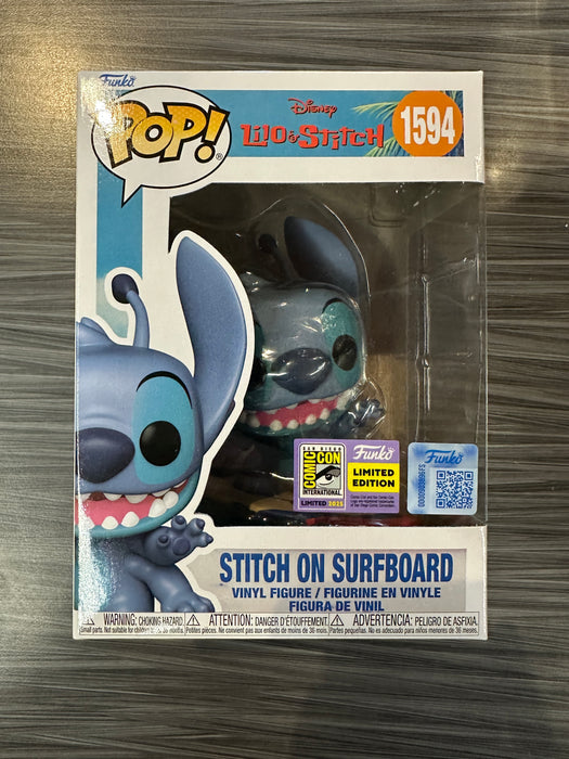 Funko POP! Disney: Lilo & Stitch - Stitch on Surfboard (2025 SDCC) #1594