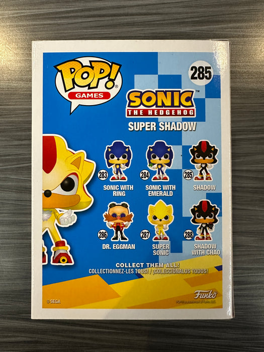Funko POP! Games: Sonic The Hedgehog - Super Shadow (E3 2018)(1500 PCS)(Damaged Box) #285