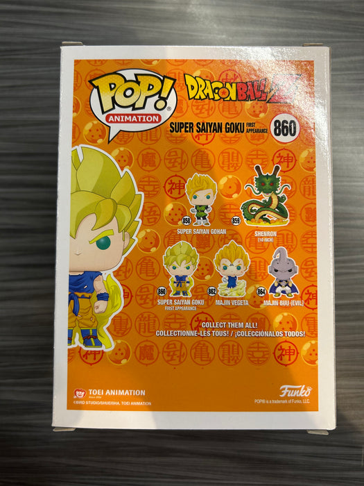 Funko POP! Animation: DragonBall Z - Super Saiyan Goku (First Appearance)(GiTD)(Go! Sticker)(Damaged Box) #860