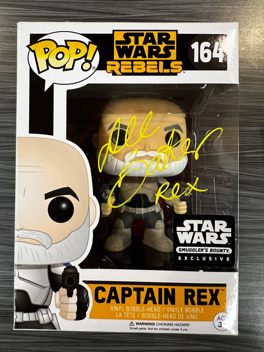 Funko POP! Star Wars Rebels: Captain Rex (Smugglers Bounty)(Signed/Dee Bradley Baker/JSA)[B] #164