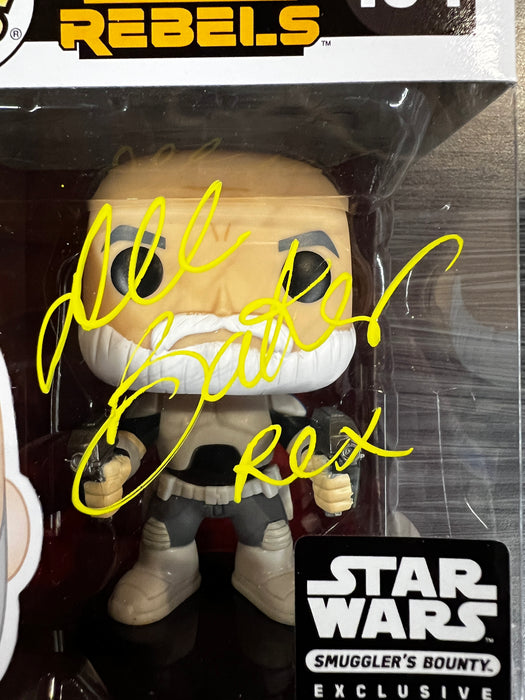 Funko POP! Star Wars Rebels: Captain Rex (Smugglers Bounty)(Signed/Dee Bradley Baker/JSA)[B] #164