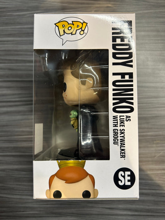 Funko POP! Camp Fundays: Freddy Funko As Luke Skywalker with Grogu (2023 Camp Fundays)(4,000 PCS)(Damaged Box)[B] #SE