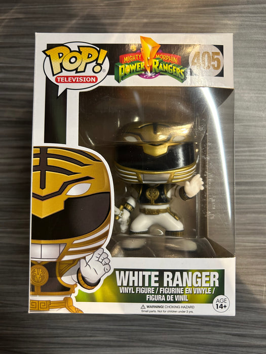 Funko POP! Television: Mighty Morphin Power Rangers- White Ranger (Damaged Box) #405