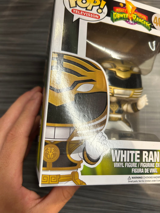 Funko POP! Television: Mighty Morphin Power Rangers- White Ranger (Damaged Box) #405