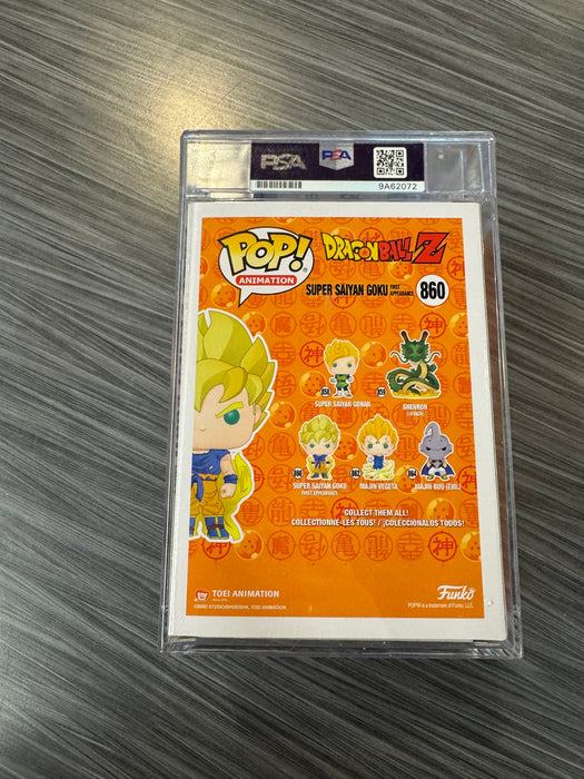 Funko POP! Animation: Dragon Ball Z - Super Saiyan Goku First Appearance (GiTD)(Special Edition)(Signed/PSA Encapsulated/Sean Schemmel) #860