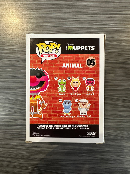 Funko POP! Muppets: The Muppets - Animal (Flocked)(Funko 4000 Pcs)(Damaged Box) [B] #05