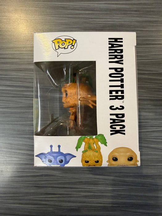 Funko POP! Harry Potter: Cornish Pixie, Mandrake & Grindylow [3 Pack](2016 Summer Convention)(Damaged Box)
