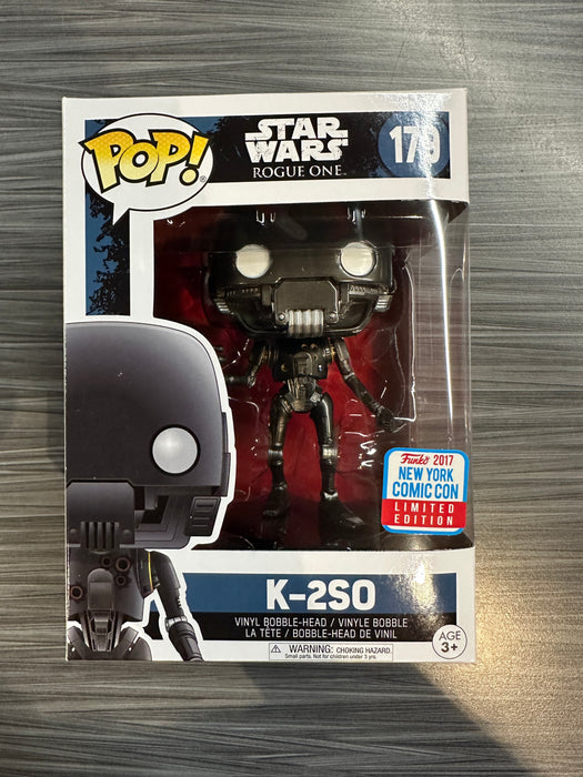 Funko POP! Star Wars Rogue One: K-2SO [w/ Blaster] (2017 NYCC)(Damaged Box) #179