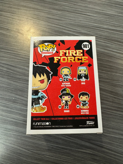 Funko POP! Animation: Fire Force - Shinra w/ Fire (GiTD)(BoxLunch)(Damaged Box)[B] #981