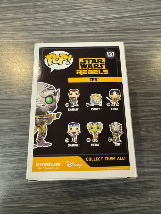 Funko POP! Star Wars Rebels: Zeb (Damaged Box)[A] #137