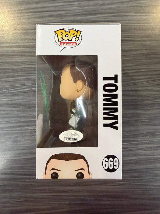 Funko POP! Television: Power Rangers - Tommy [Metallic](7BAP 35pcs)(Signed/Jason David Frank/JSA)(Damaged Box) #669