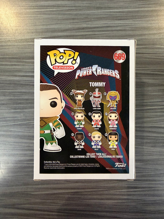 Funko POP! Television: Power Rangers - Tommy [Metallic](7BAP 35pcs)(Signed/Jason David Frank/JSA)(Damaged Box) #669
