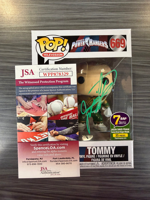 Funko POP! Television: Power Rangers - Tommy [Metallic](7BAP 35pcs)(Signed/Jason David Frank/JSA)(Damaged Box) #669
