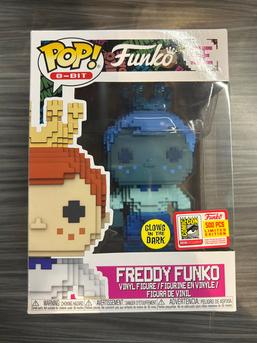 Funko POP! 8-BIT: Freddy Funko (GiTD)(2018 SDCC)(500 PCS)(Blue)(Damaged Box)[A] #SE