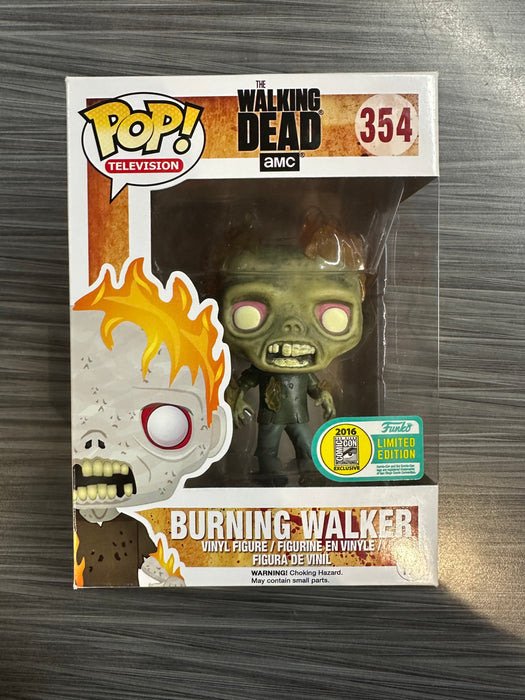 Funko POP! Television: The Walking Dead - Burning Walker (2016 SDCC)(Damaged Box) #354