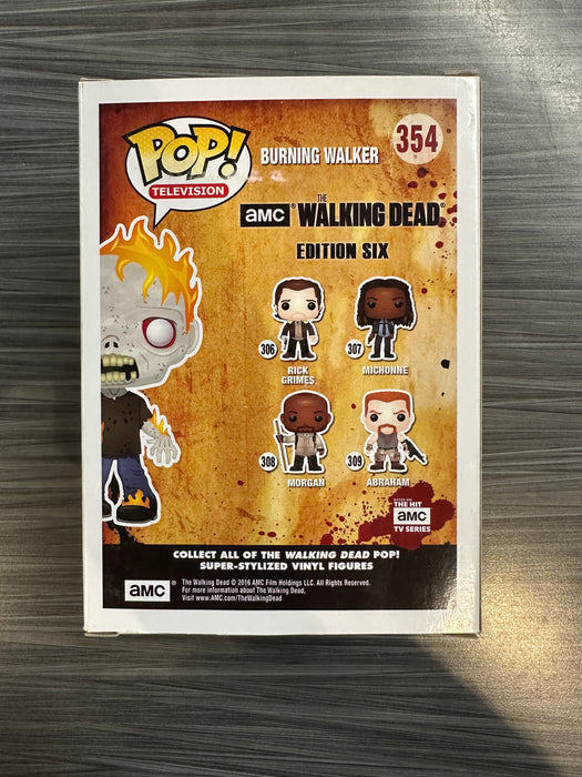 Funko POP! Television: The Walking Dead - Burning Walker (2016 SDCC)(Damaged Box) #354