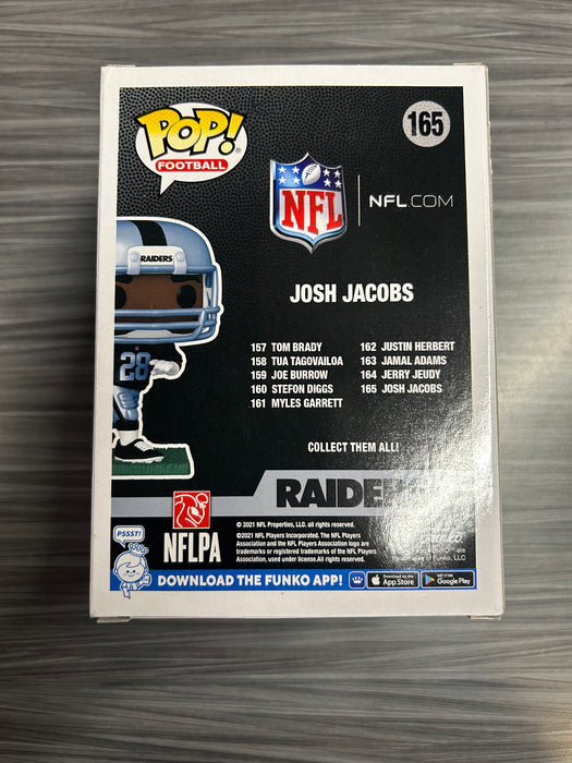 Funko POP! Football: Raiders - Josh Jacobs (Signed/Josh Jacobs/Beckett)(Damaged Box) #165