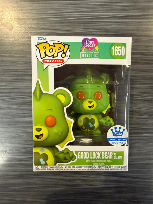 Funko POP! Movies: Care Bears x Monsters - Good Luck Bear As Gill-man (Funko 5000 Pcs)(Damaged Box*) #1650