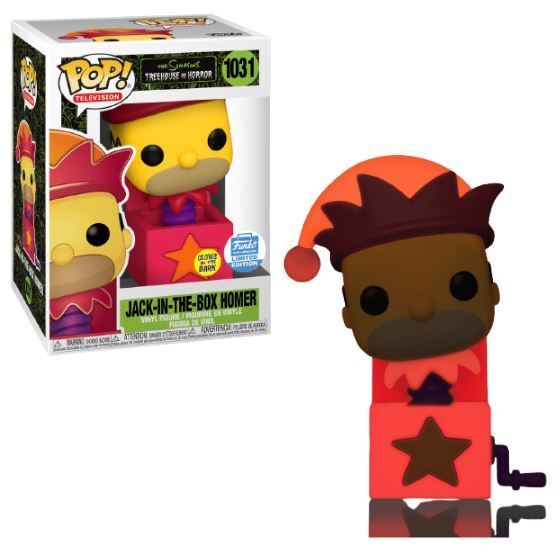 Funko POP! Television: The Simpsons Treehouse of Horror - Jack-In-The-Box Homer (GiTD)(Funko)(Damaged Box) #1031