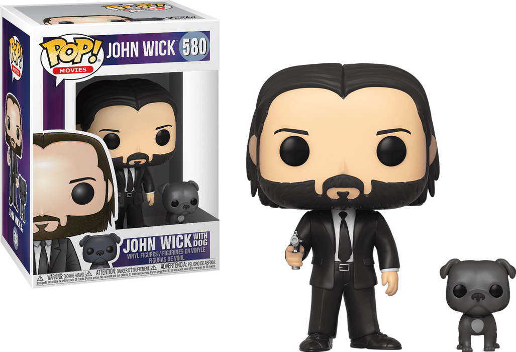 Funko POP! Movies: John Wick- John Wick With Dog (Damaged Box) #580