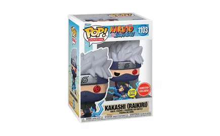 Funko POP! Animation: Naruto Shippuden - Kakashi [Raikiri] (GiTD)(GameStop)(Damaged Box) #1103