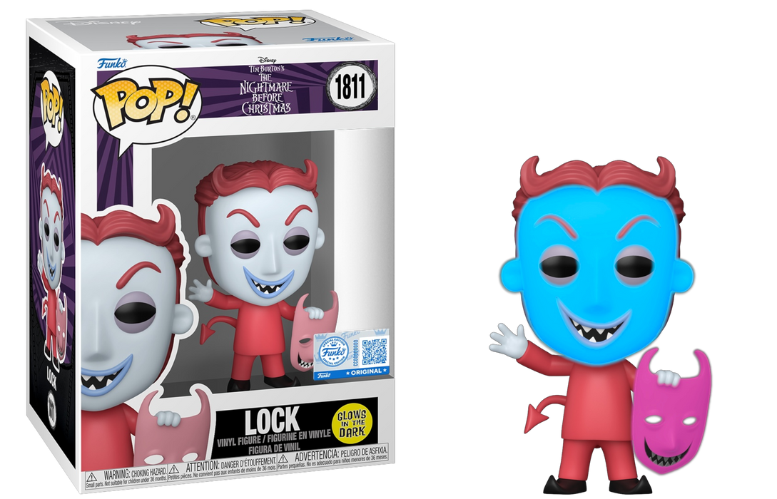Funko POP! Disney: The Nightmare Before Christmas - Lock (GiTD)(Entertainment Earth/Funko Sticker) #1811