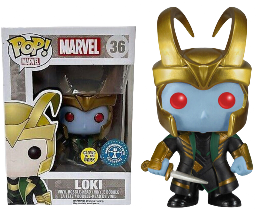Funko POP! Marvel: Loki (GiTD)(Underground Toys)(Damaged Box) #36